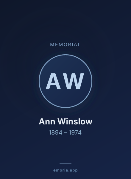 Memorial portrait of Ann Winslow