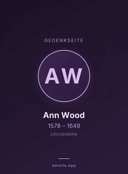 Gedenkportrait von Ann Wood