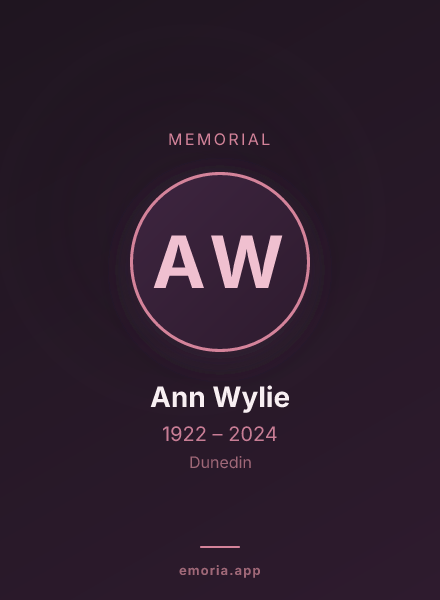 Memorial portrait of Ann Wylie