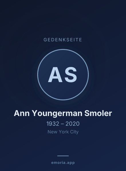 Gedenkportrait von Ann Youngerman Smoler