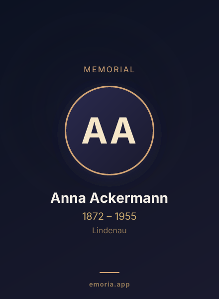 Memorial portrait of Anna Ackermann