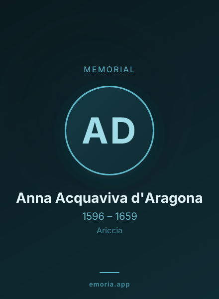 Memorial portrait of Anna Acquaviva d'Aragona