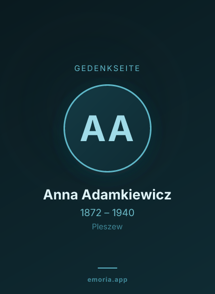 Gedenkportrait von Anna Adamkiewicz