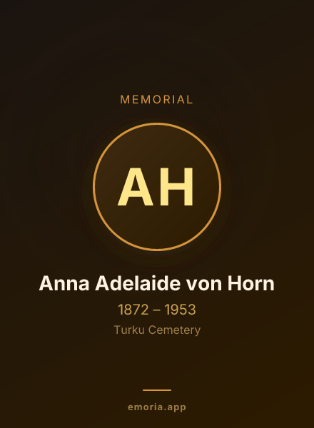 Memorial portrait of Anna Adelaide von Horn