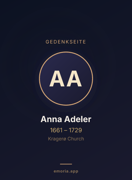 Gedenkportrait von Anna Adeler