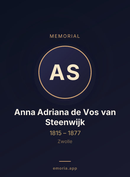 Memorial portrait of Anna Adriana de Vos van Steenwijk