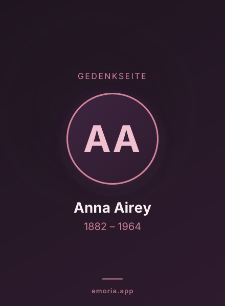 Gedenkportrait von Anna Airey