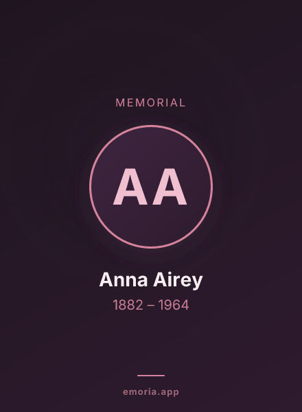 Memorial portrait of Anna Airey