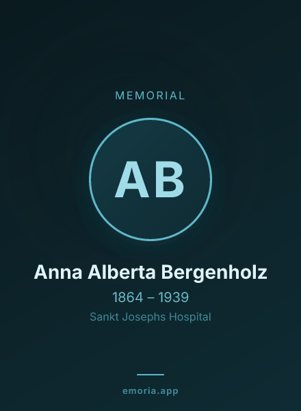 Memorial portrait of Anna Alberta Bergenholz