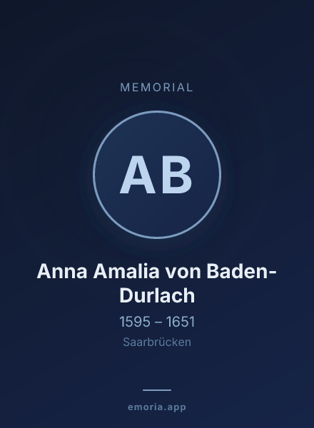 Memorial portrait of Anna Amalia von Baden-Durlach