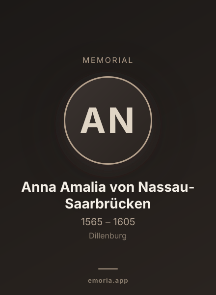 Memorial portrait of Anna Amalia von Nassau-Saarbrücken