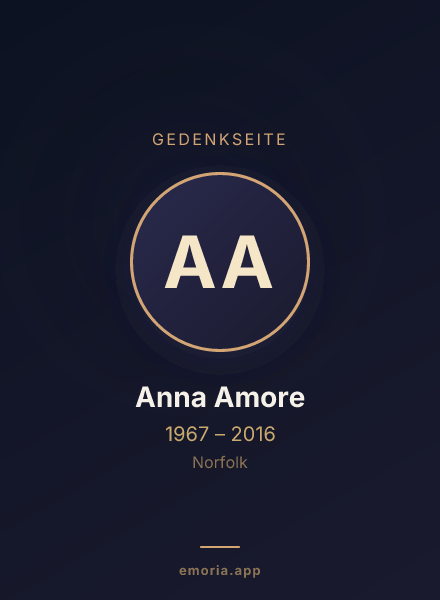 Gedenkportrait von Anna Amore