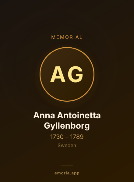 Memorial portrait of Anna Antoinetta Gyllenborg