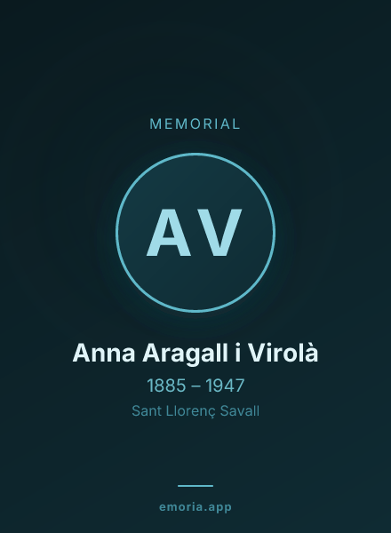 Memorial portrait of Anna Aragall i Virolà