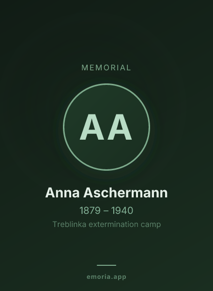 Memorial portrait of Anna Aschermann