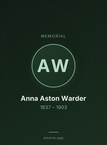 Memorial portrait of Anna Aston Warder