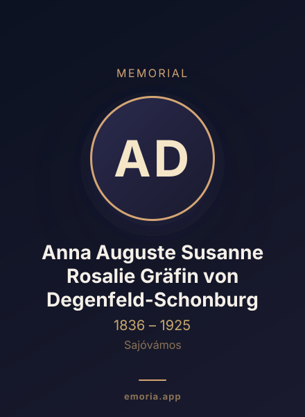 Memorial portrait of Anna Auguste Susanne Rosalie Gräfin von Degenfeld-Schonburg