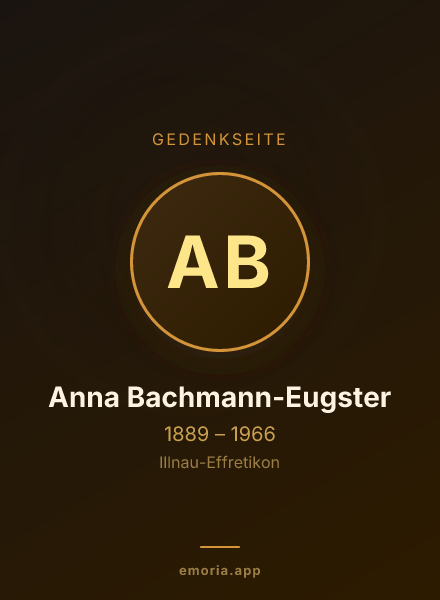Gedenkportrait von Anna Bachmann-Eugster