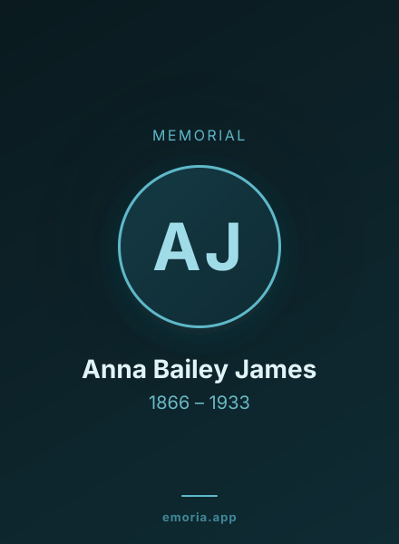 Memorial portrait of Anna Bailey James