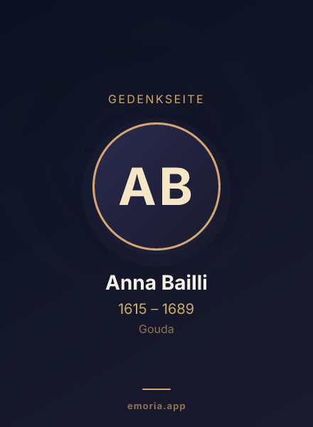 Gedenkportrait von Anna Bailli