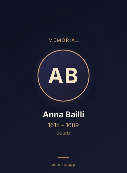 Memorial portrait of Anna Bailli
