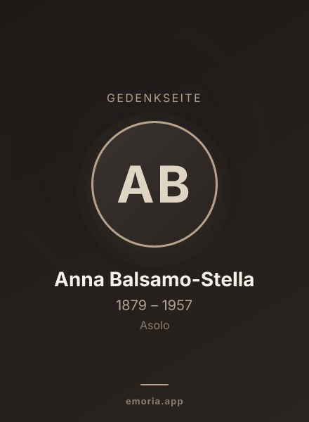 Gedenkportrait von Anna Balsamo-Stella