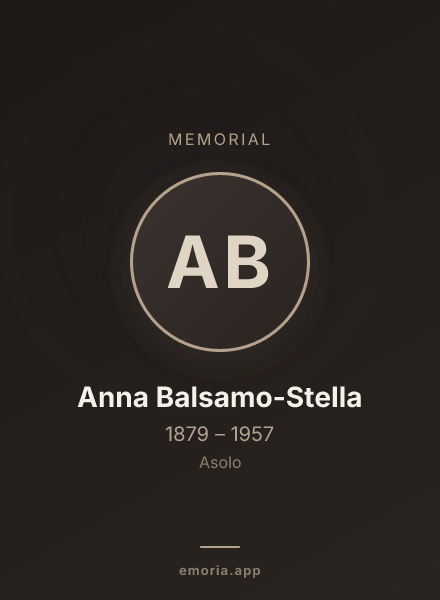 Memorial portrait of Anna Balsamo-Stella