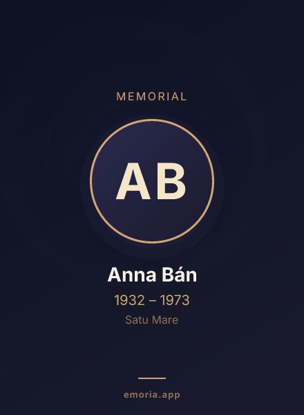 Memorial portrait of Anna Bán