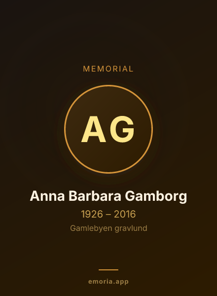 Memorial portrait of Anna Barbara Gamborg