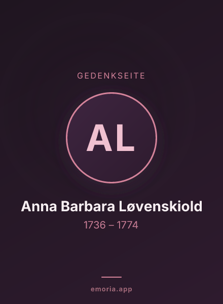 Gedenkportrait von Anna Barbara Løvenskiold