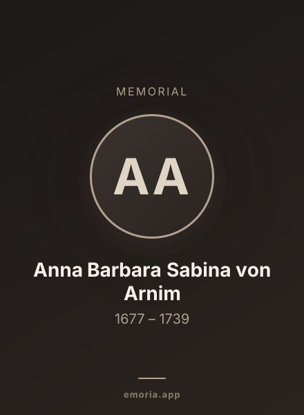 Memorial portrait of Anna Barbara Sabina von Arnim