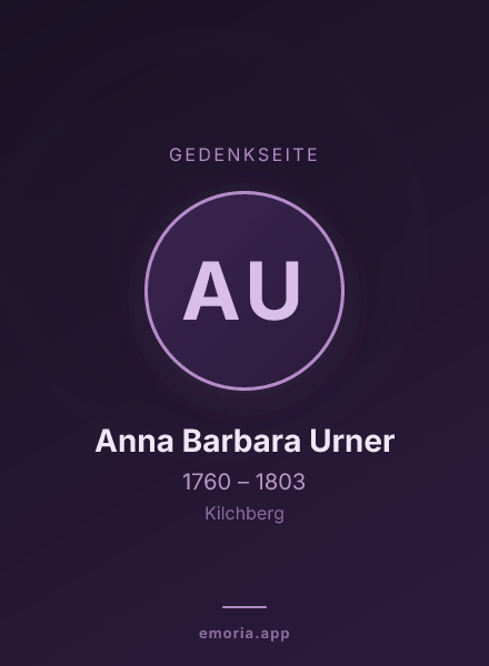 Gedenkportrait von Anna Barbara Urner