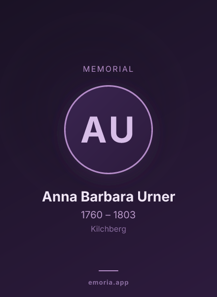 Memorial portrait of Anna Barbara Urner