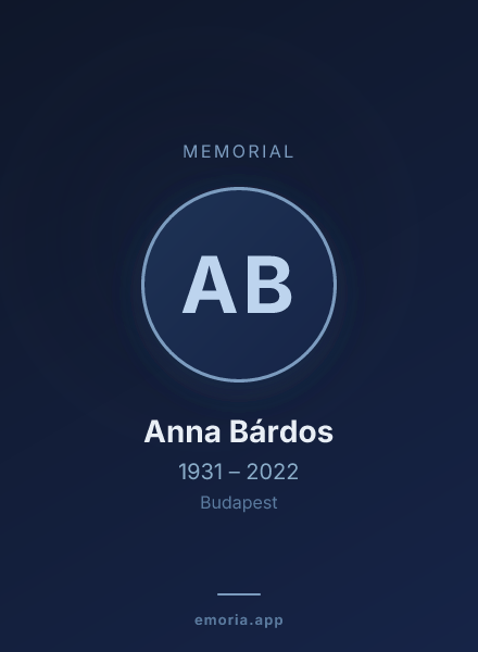 Memorial portrait of Anna Bárdos