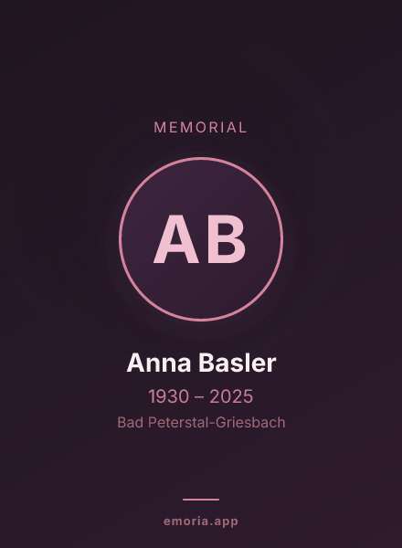 Memorial portrait of Anna Basler