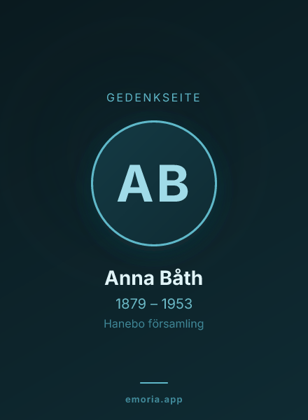 Gedenkportrait von Anna Båth