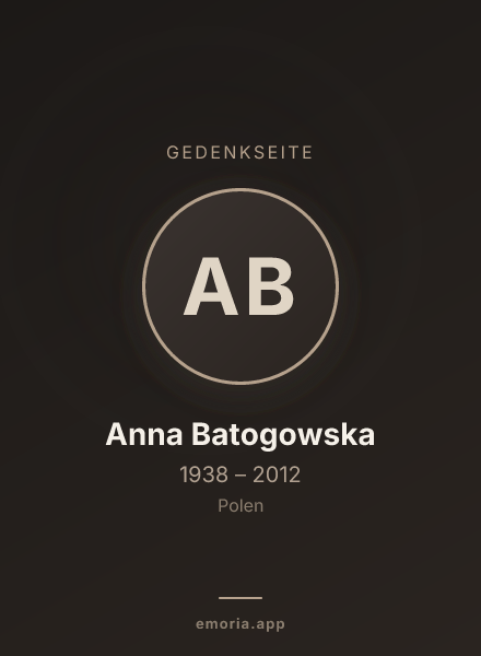 Gedenkportrait von Anna Batogowska