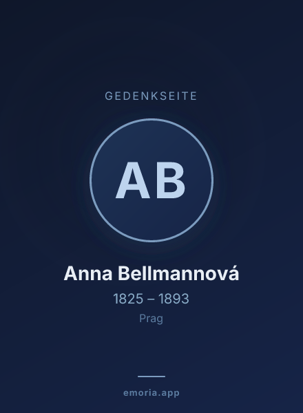 Gedenkportrait von Anna Bellmannová