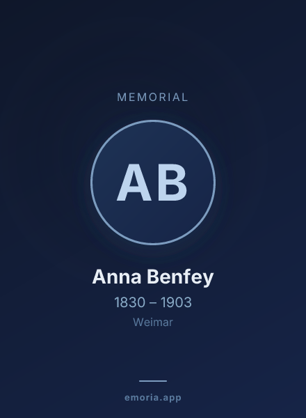 Memorial portrait of Anna Benfey