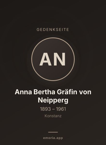 Gedenkportrait von Anna Bertha Gräfin von Neipperg