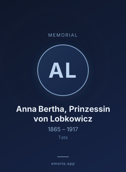 Memorial portrait of Anna Bertha, Prinzessin von Lobkowicz