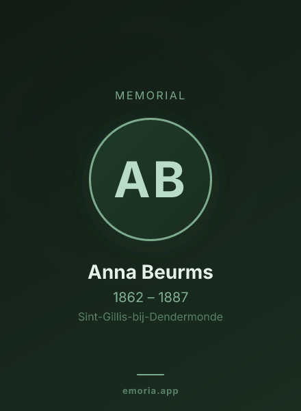 Memorial portrait of Anna Beurms
