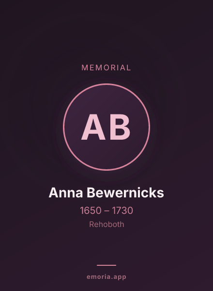 Memorial portrait of Anna Bewernicks