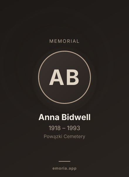 Memorial portrait of Anna Bidwell