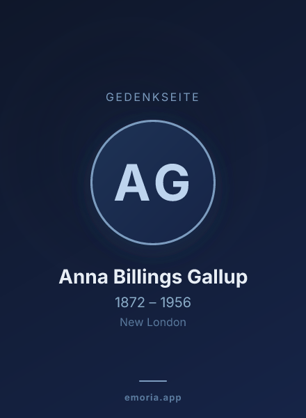 Gedenkportrait von Anna Billings Gallup
