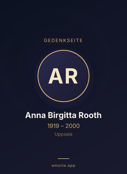 Gedenkportrait von Anna Birgitta Rooth