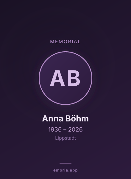 Memorial portrait of Anna Böhm