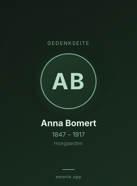 Gedenkportrait von Anna Bomert