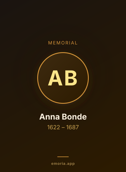 Memorial portrait of Anna Bonde