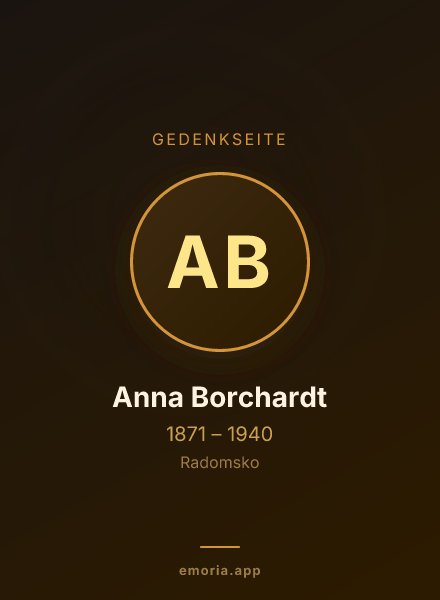 Gedenkportrait von Anna Borchardt